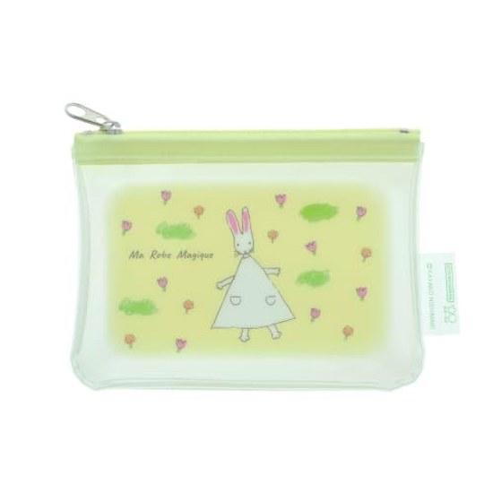 Sun-Star Stationery Watashi no Wanpi-su Nishimaki Kayako Goods Mini Pouch Clear Material Yellow