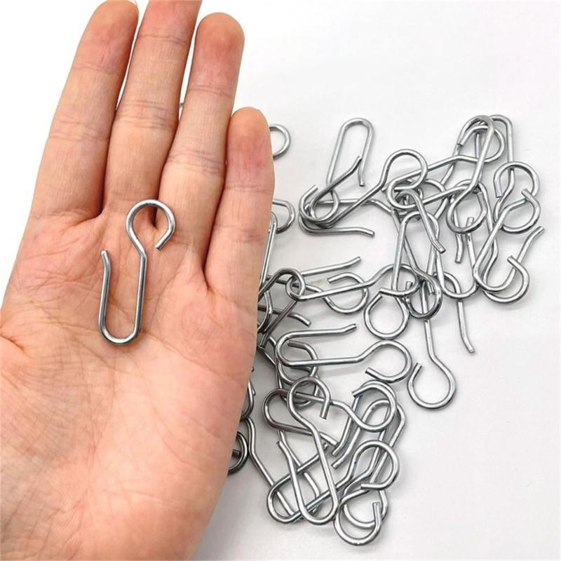 30Pcs Curtain Track Hooks S Shaped Metal Curtain Hooks Shower Curtain Wire Hooks Drapery Hooks for Ceiling Curtain Track