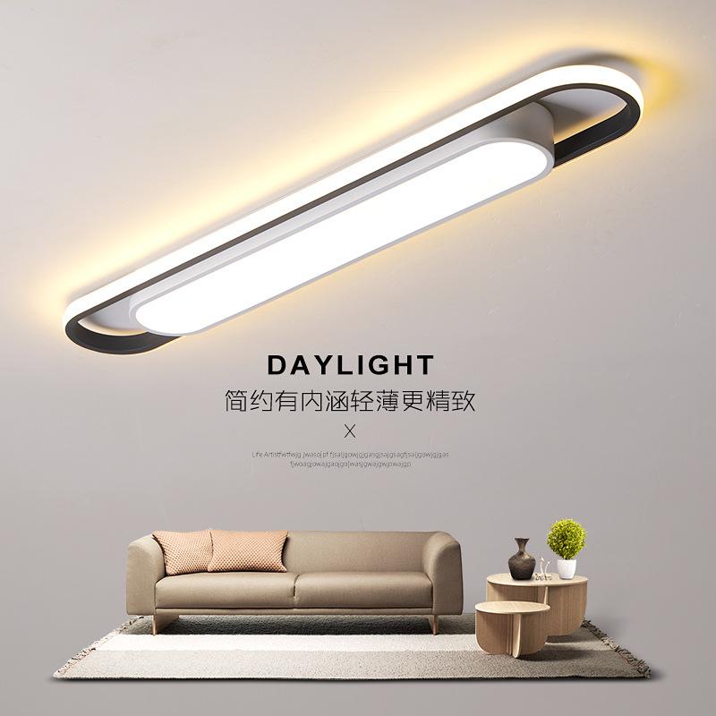 Modern LED Ceiling Lamps Rectangular Aisle Lights Long Strip Living Room Corridor Kitchen Nordic Creative Balcony Light Fixtures