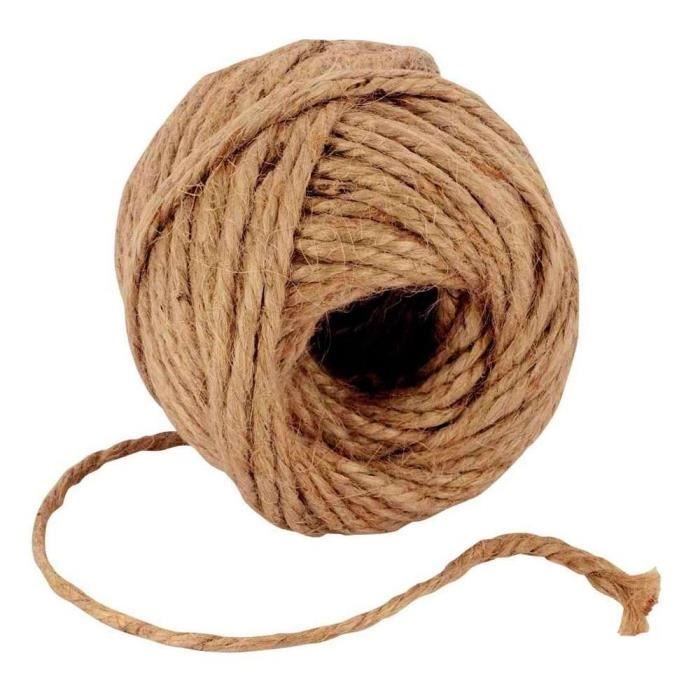 Jutový provázek - SHOP-STORY - Přírodní hnědý - 2 mm x 40 m - Odolný - Všestranný