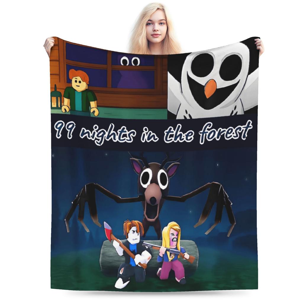 Warm Soft BlanketGirls Boys Airplane Travel 99 Nights Deer Throw Blanket Flannel Bedspread For Chair Sofa Print Sofa Bed Cover