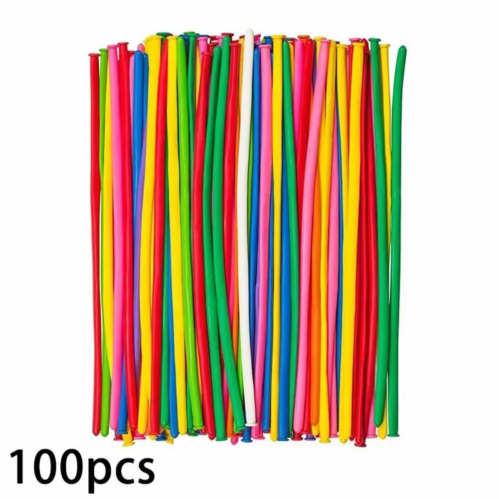 

100Pcs Balloons Kit Colorful Long Latex Sculpture Twists Balloon Animal Balloons Diy Balloons For Birthday Wedding Party 260Q