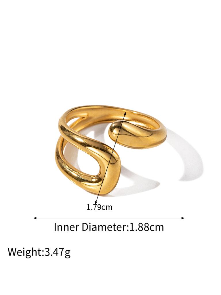 Uworld Minimalist 316L Stainless Steel INS Ring High Quality Waterproof Charm Metal Gold Silver Color Fashion Finger Jewelry