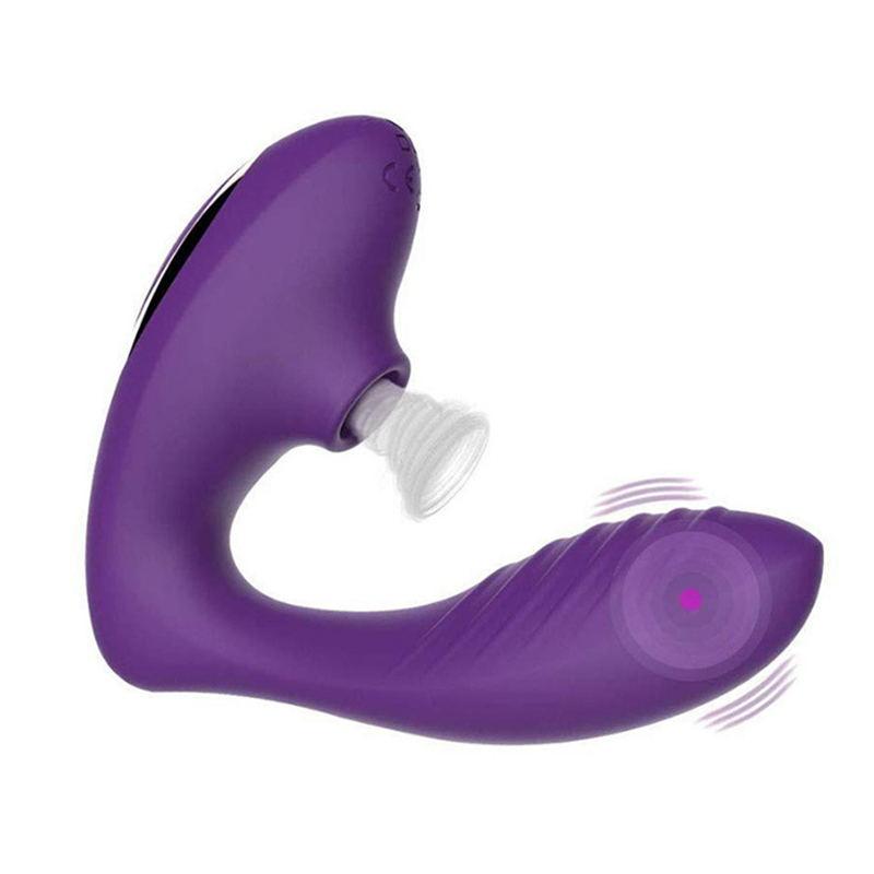Tragbarer Vibrator zum Saugen der Vagina, 10 Geschwindigkeiten, vibrierender Saugnapf, Klitorisstimulator, flexibles Oralsex-Spielzeug