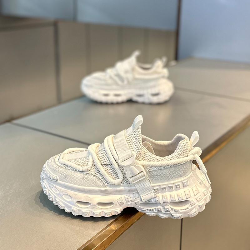 Summer new lightweight thick-soled breathable dad shoes casual sneakers 38 белый