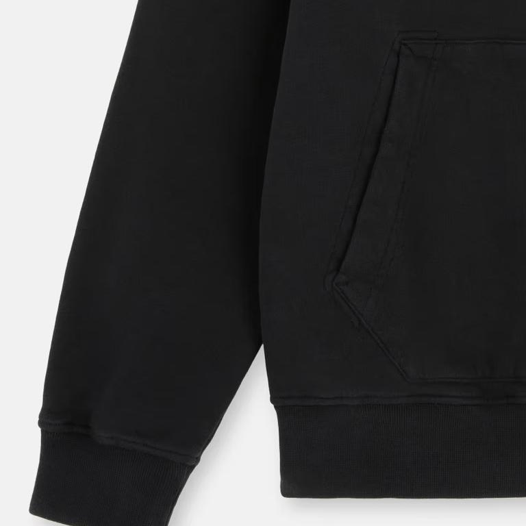 STONE ISLAND Bluza Jednolity Kolor Dopasowana Długi Rękaw Dziecięce Bluzki Czarne 811661620-V0029