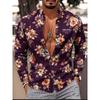 Autumn New Men's Long Sleeve 1D Printed Shirt Spring and Autumn TEMU Fashion Trendy Top