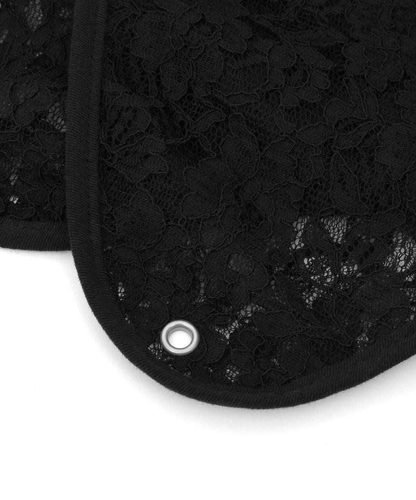 Eondeokeonteulolseutyudio Lace Summer Aircraft Cap Aviator Hat / Double Lace / Black