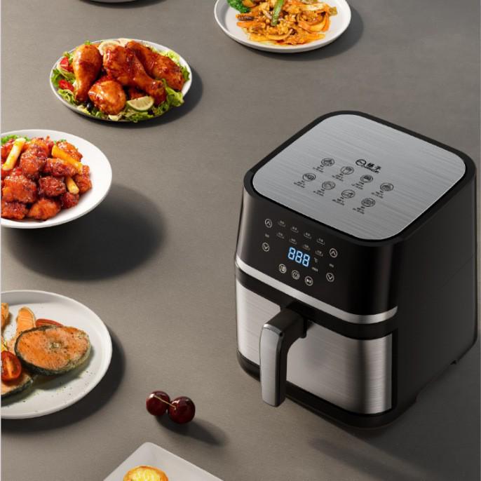Large Capacity Visible Air Fryer - High Power Electric French Fry Maker for Home Use, Oil-Free Cooking