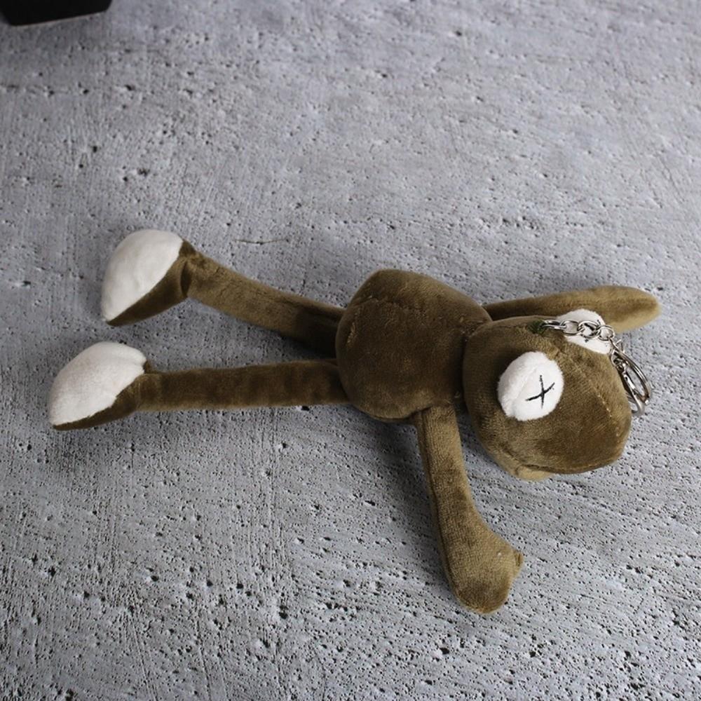 Ugly Cute Frog Backpack Pendant Soft Stuffed Plush Backpack Hanging Keychain Key Ring  Key Holder