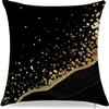 Black Geometric Gold Spots Pillow Cover Ultra Soft Polyester Material Living Room Sofa Back Car Pillow Cover Home Decoration