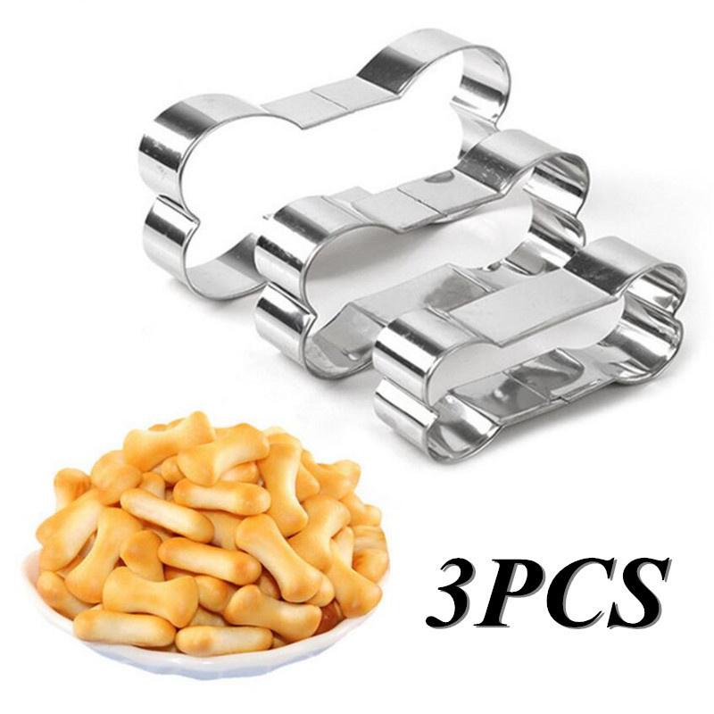 3pcs Stainless Steel DIY Dog Bone Shape Fondant Cookie Mold Biscuit Cutter Sale 3pcs Stainless Steel DIY Dog Bone Shape Fondant Cookie Mold Biscuit Cutter Sale