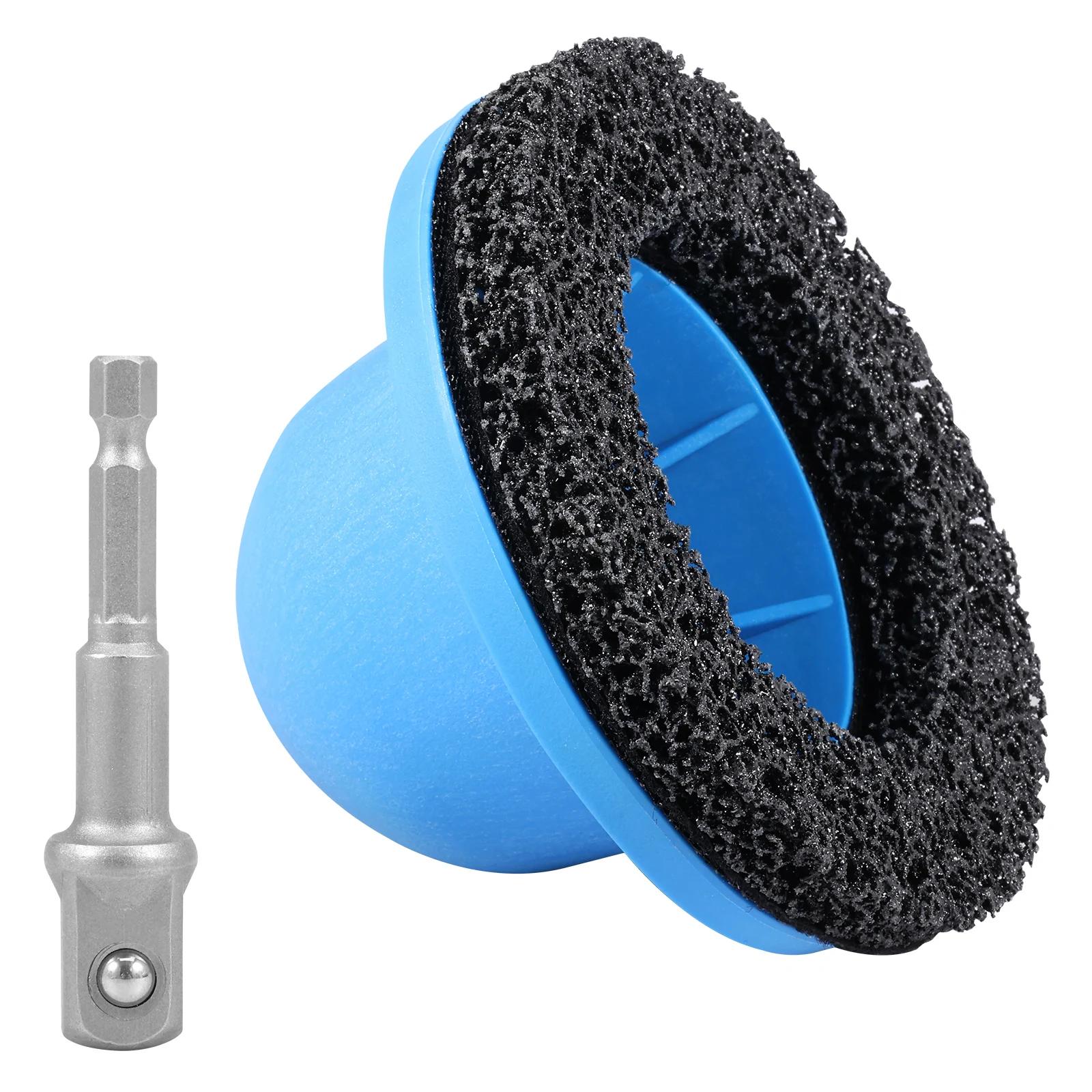 

Wheel Hub Brush Cleaning Rotor Auto Wheel Hub Grinder Rust Grinding Removal Tool With Drill Adapter for Car Truck Motorcycle синий