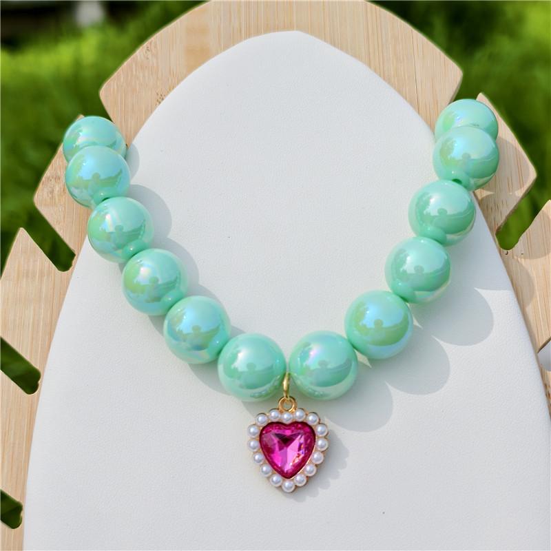 Niche Premium Cute Pearl Necklace Sweater Chain Puppy Pendant Accessories Love Rhinestone Pendant Cat Dog Collar