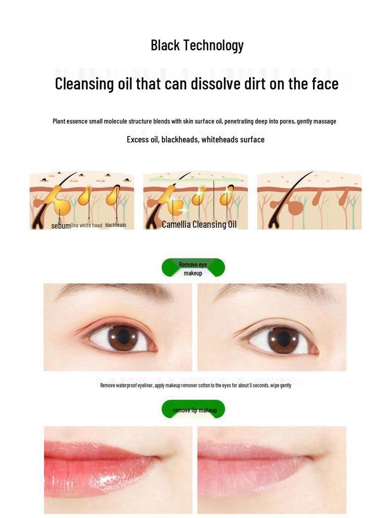 MAFFICK Camellia Cleansing Oil: Gentle, Deep-Cleaning, and Nourishing Makeup Remover, Multi-Effect, Hydrating Formula.