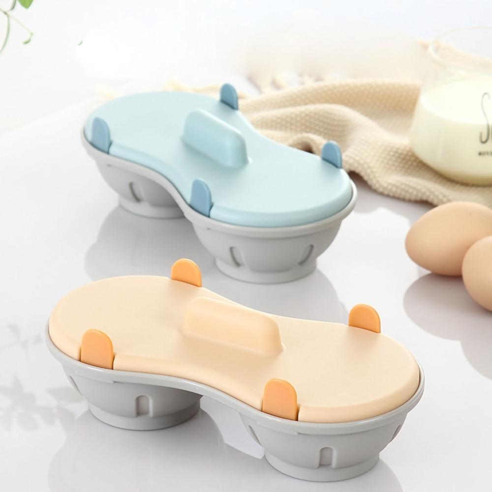 PP Plastic Egg Poacher Blue Orange Egg Steaming Tray Practical Poached Egg Cup  Home Kitchen