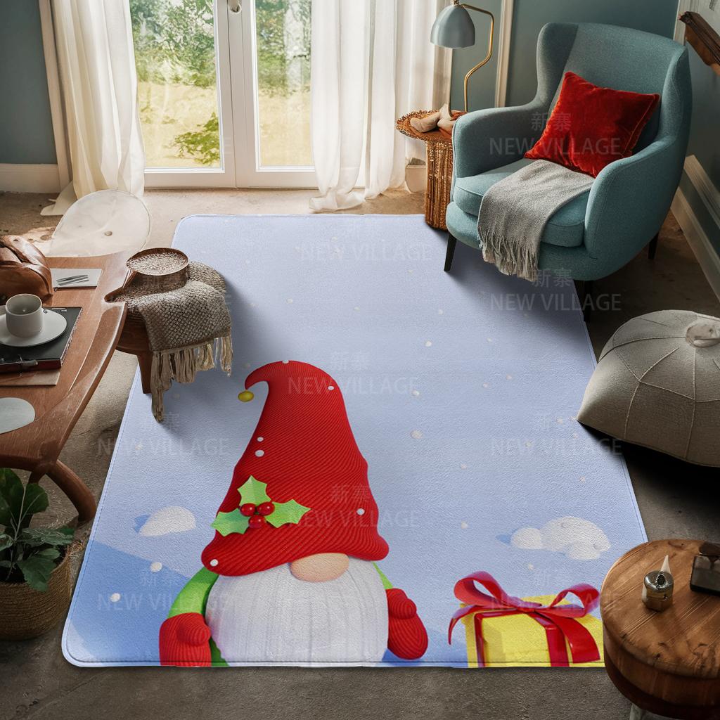 House Entrance Carpet Home Door Mat Living Room Bath Foot Bathroom Non-slip Water Absorption Rugs Bath Merry Christmas Winter