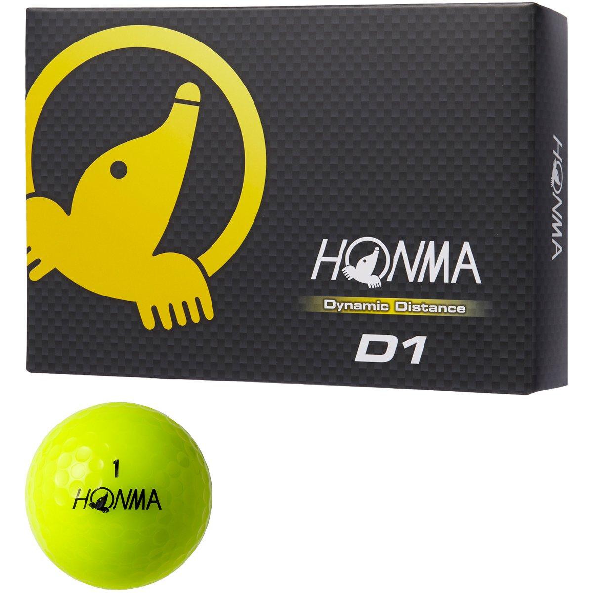 

Honma Golf D1 Golf 1 Dozen Men s Balls, Yellow, 2-Piece Ball, BT1601, (12 Balls)