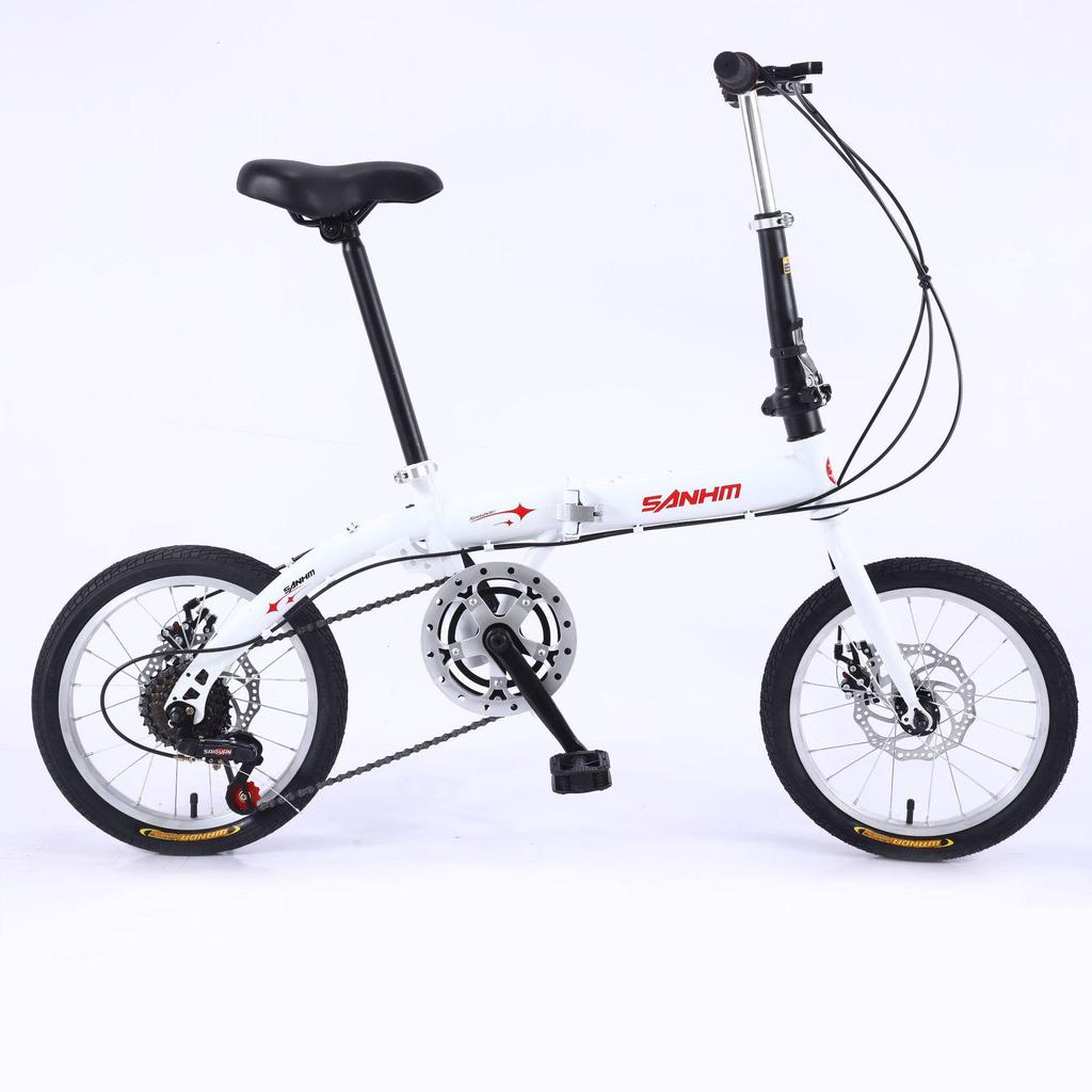 16-Inch Folding Variable Speed Bicycle for Adults and Students - Portable Leisure and Gift Bike