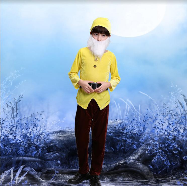 Children's Snow White & Seven Dwarfs Play Costumes: Prince, Hunter, & Magic Mirror Outfits