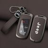 Zinc Alloy Leather Car Key Cover Case For Jeep Renegade Wrangler Patriot Grand Compass Cherokee Liberty WK2 KL Auto Accessories