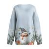 Women's Casual And Fashionable Christmas Print Long-Sleeved Top