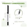 PATIKIL 6 Pcs Liquid Ink Rollerball Pens, 0.5mm Medium Point, Smooth Writing, Quick Dry Gel Ink, Black Ink, Silver Body, Black Cap