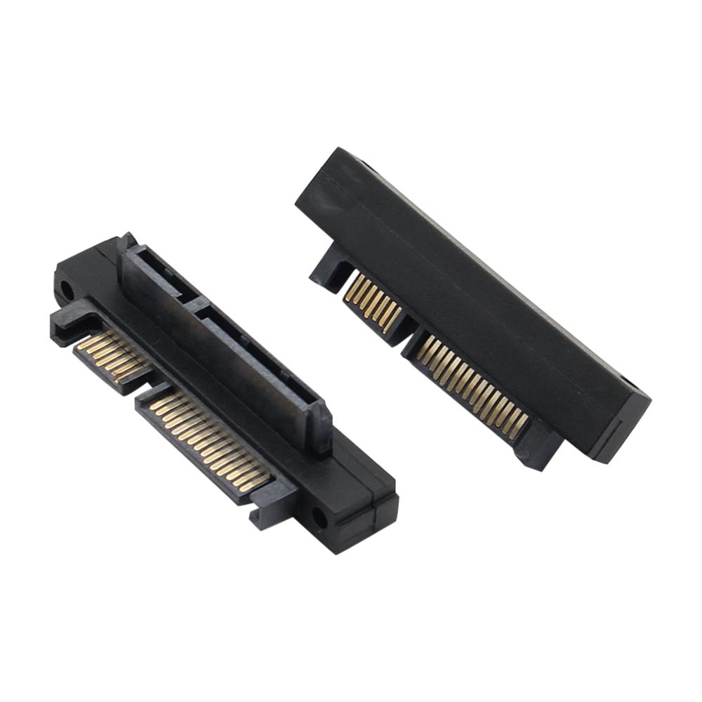 SATA Male to SATA Male Adapter Converter 22Pin Sata With 7pin+15pin FeMale to Male SATA Power Data Cable Black Replacement