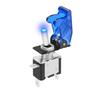 12V LED Lighted Toggle Switch with Aircraft Guard Safety Flip Cover 12 Volt DC 20A Heavy Duty Covered Illuminated Lit for Racing