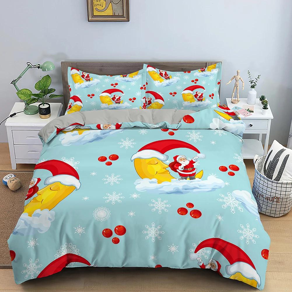 Comforter Christmas Snowman Christmas Hat Merry Christmas Style Decor King Queen Full Sizes For Women Men Kids Holiday Gifts