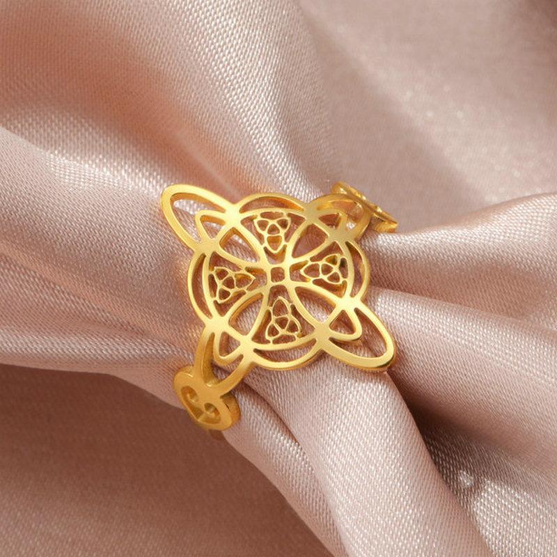Celtic Knot Couple Rings Closed Band Miko Jewelry Sizes 7 8 9 10 11 For Him And Her