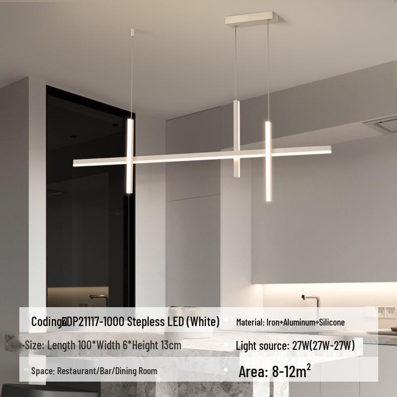 Nordic Minimalist Long Strip Pendant Light for Modern Dining Room or Bar