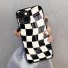 C-Checkerboard Phone Case For IPhone 17 Pro Max 15 Pro 16 14 Plus 12 13 Mini 11 Pro Shockproof Glass Cover