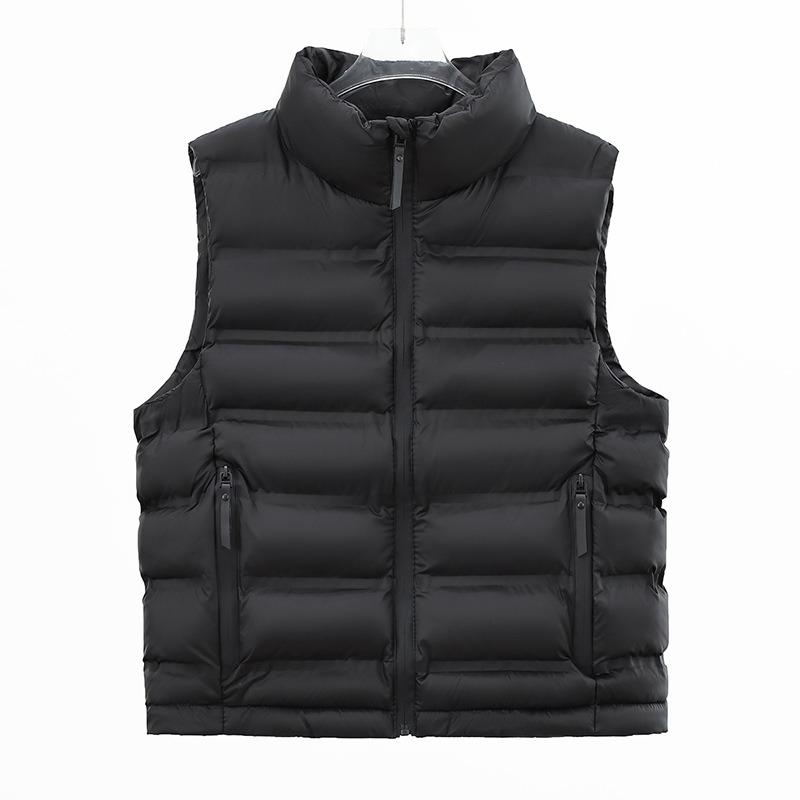 Women S Korean Style Short Waistcoat Stand Collar Zip Pocket Slim Fit Lightweight Vest