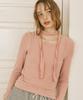 OURHOPE Wool Scarf Layered Long Sleeve - Pink