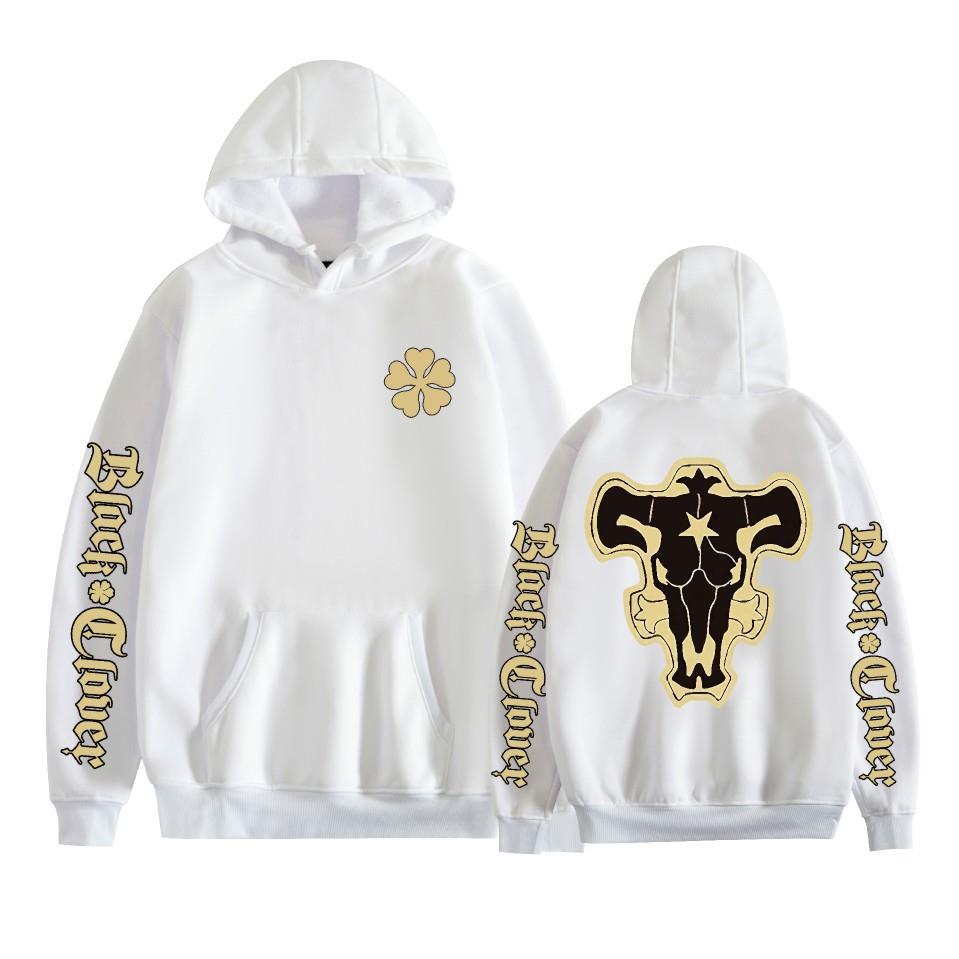 Felpa con cappuccio e stampa anime Black Clover Maglione in pile Felpa con cappuccio anime