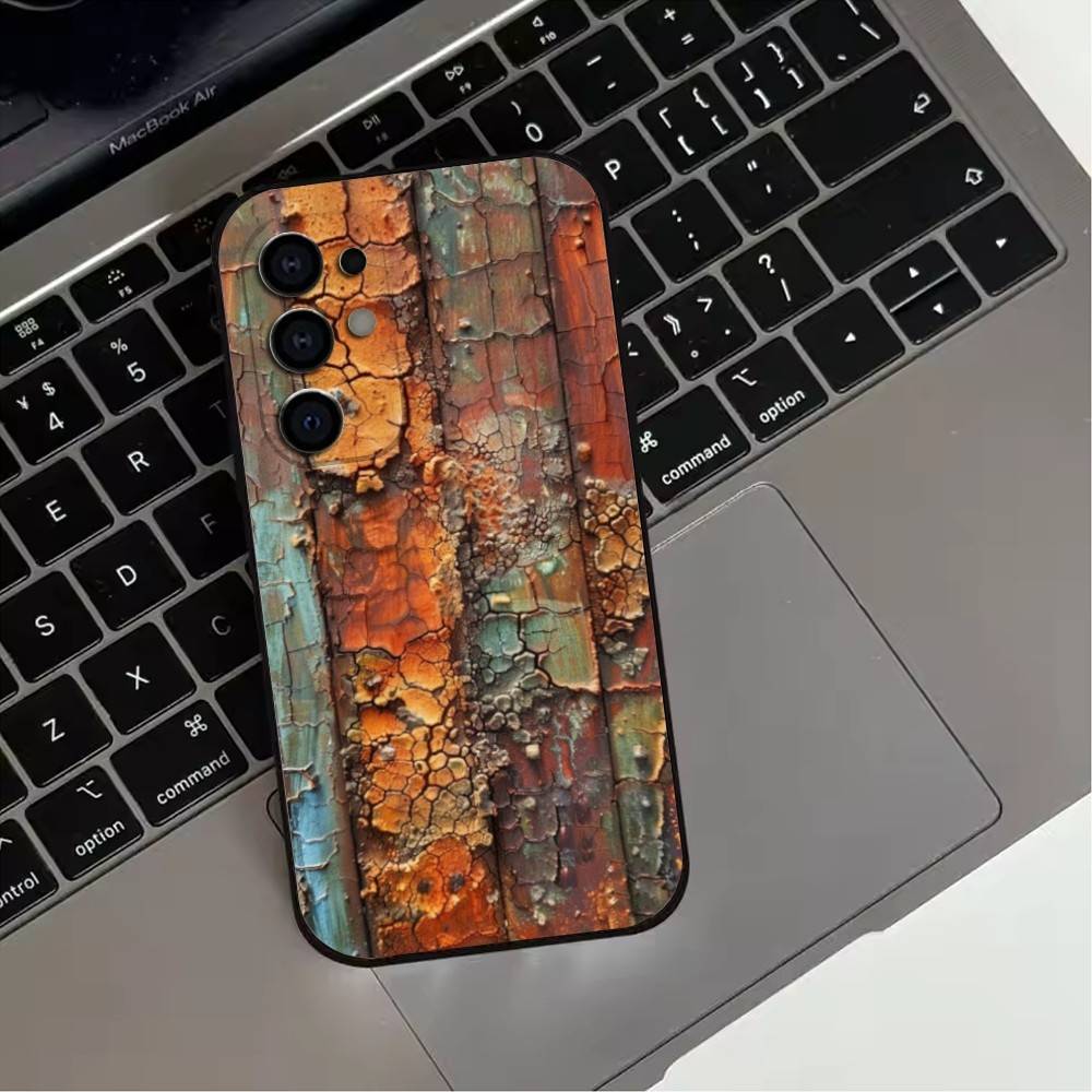 Custodia per Telefono R-Retro I-Industrial S-Style R-RustyS Per Samsung S25,S24,S21,S22,S23,S30,Ultra,S20,Plus,Fe,Copertura Nera in Silicone Morbido