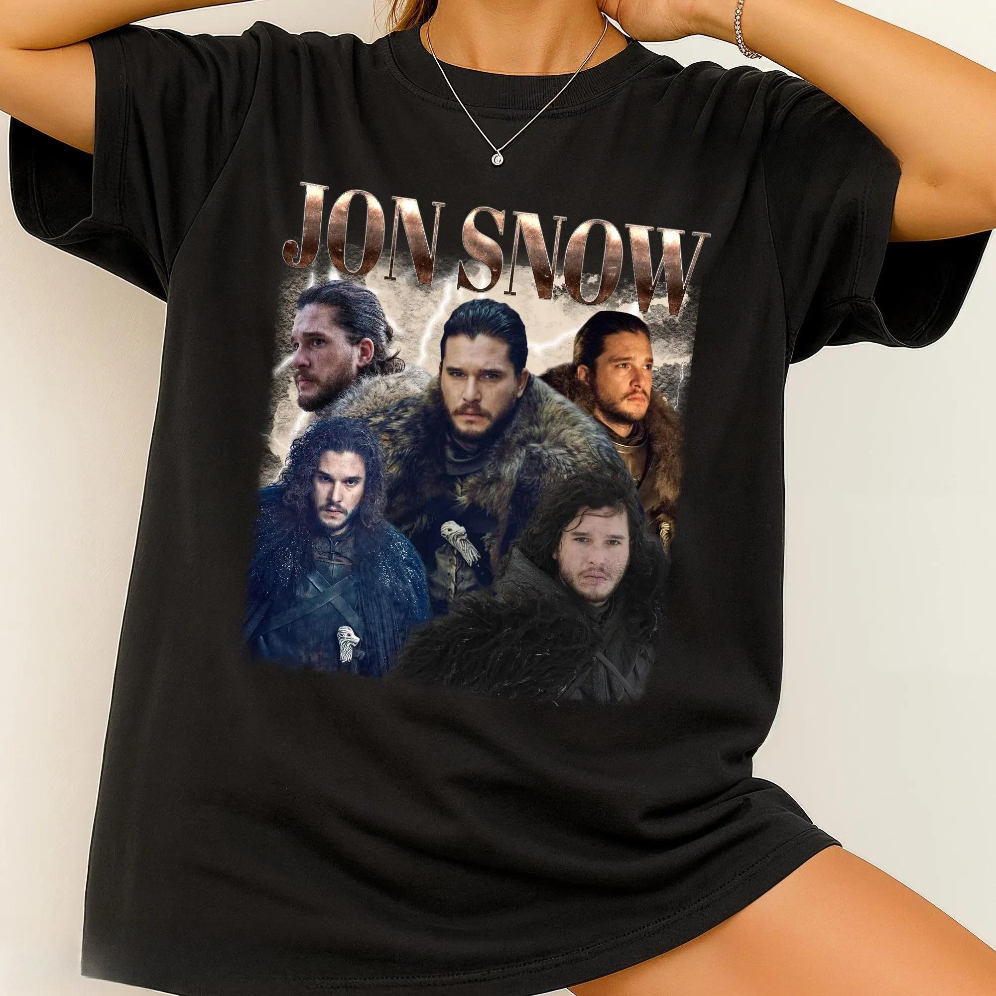 

Jon Snow Printed Womens Tshirt SpringSummer Fashion Trend Pure Cotton Top Neutral Round Neck Short Sleeve Tshirt S