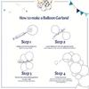 DecorVerve 137 Pieces Mermaid Balloon Garland Arch Kit Princess Birthday Party Decoration Indoor and Outdoor Balloon Decoration