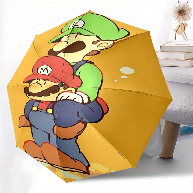 1pc Mario Automatic Umbrella with Folding Feature - Compact Travel Umbrella, Perfect Gift for Birthday, Christmas, 044