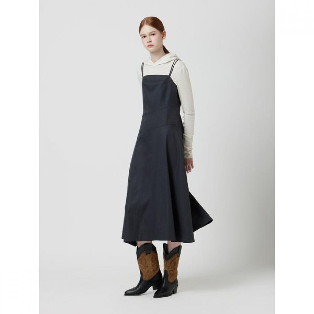 

Cc Collect Sleek Back Smocking Sleeveless Dress C253mse001 charcoal gray/55
