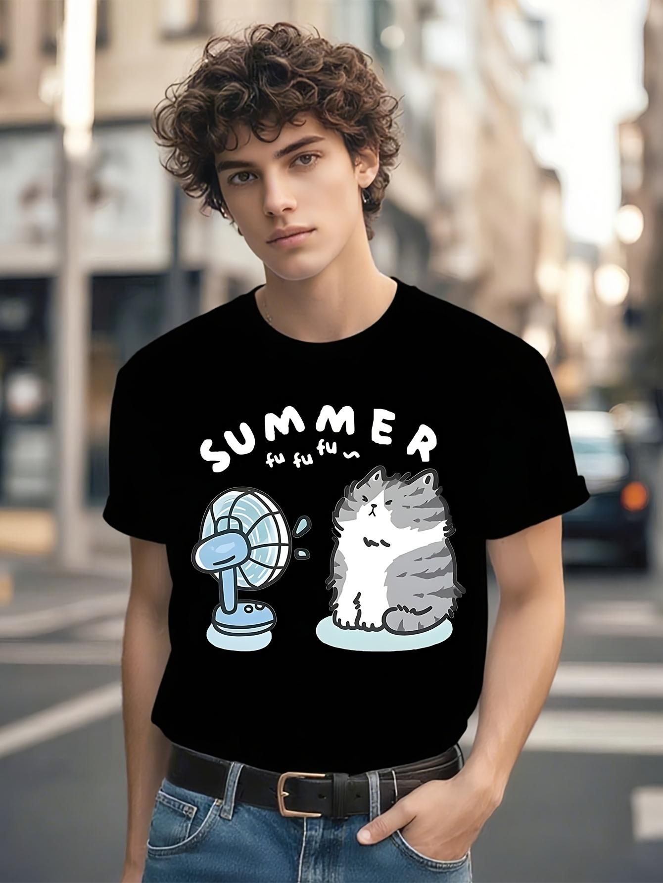 Funny Graphic T-shirt - Black with White SUMMER - that s my department Text S