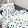 Busy Cars 100% Cotton Duvet Cover Set: Boys Vehicle Bedding, Soft Touch Twin size to Queen size