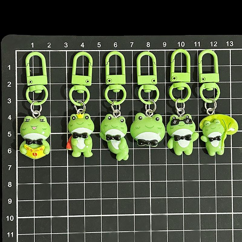 Mini Lonely Frog Keychain Off Single Cheats Funny Cartoon Pendant Girlfriend Gift Trumpet Ornament