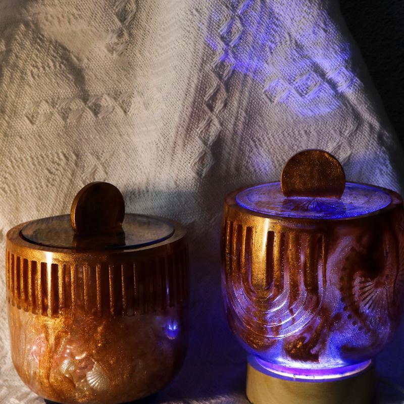 DL   DIY Resin Epoxy Mold Storage Box Silicone Mold Gypsum Aromatherapy Candle Cup