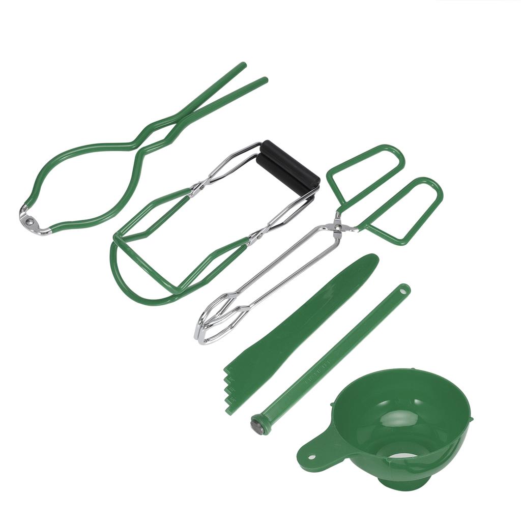 6PCSCelsiusSet Canning Kit Non Slip Food Tongs Jar Lifter Jar Wrench Lid Lifter Funnel Measurer Set