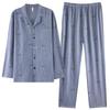 Men's Autumn 2025 Long Sleeve Pajama Set - Casual, Lightweight, Cardigan Style for Indoor or Outdoor Wear