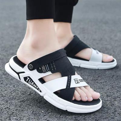 Sandali Uomo Pelle Impermeabile Doppio Uso Nuove Ciabatte Tendenza Uomo Guida Personalità Estate Deodoranti Pantofole da Esterno