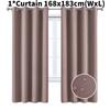 Curtain Blackout Insulated Bedroom Living Room Solid Color Curtains Window Decor