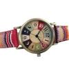 Multi Color Rainbow Pattern Watches,Quirky Boho Hippie Watch, Wonderful Watches Gift For Women,PU Leather Woven Strap Watches